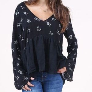 Altar'd State Floral Blouse Size M